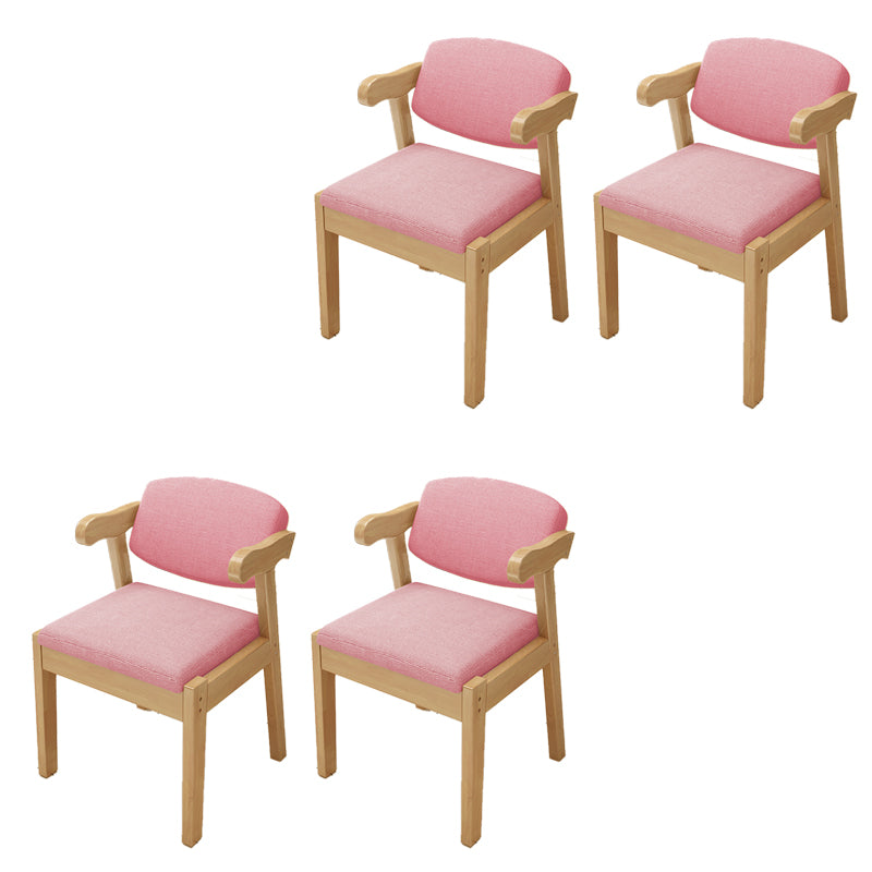 Open Back Arm Chairs Upholstered Dining Chairs for Dining Room