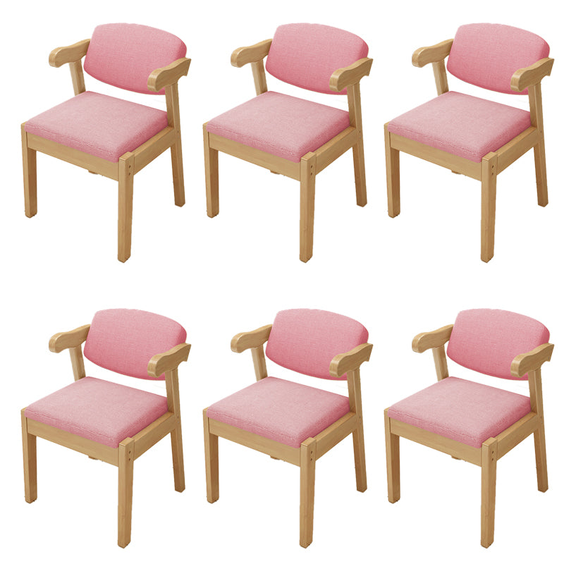 Open Back Arm Chairs Upholstered Dining Chairs for Dining Room