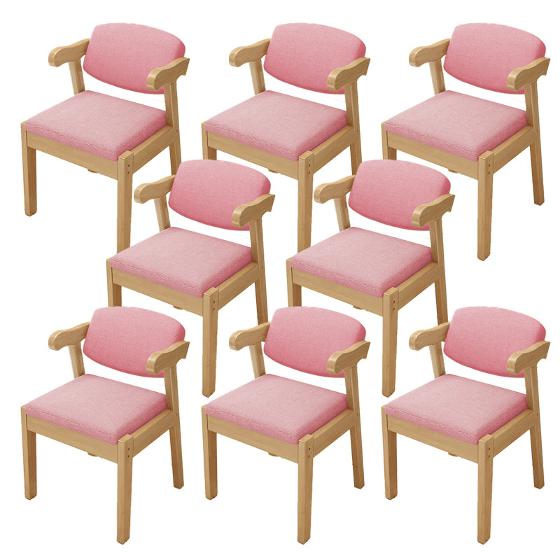 Open Back Arm Chairs Upholstered Dining Chairs for Dining Room