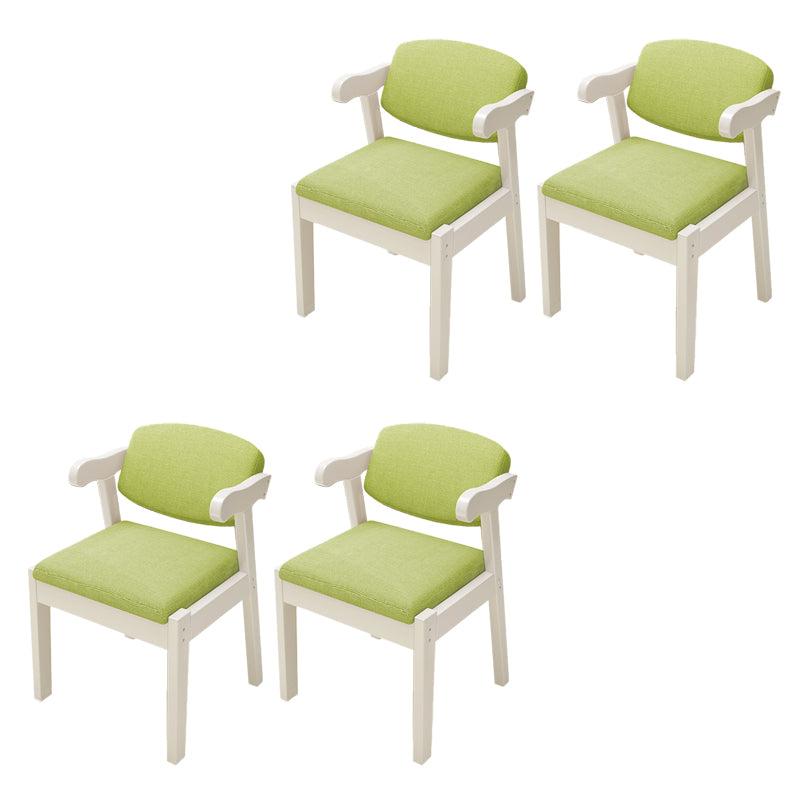 Open Back Arm Chairs Upholstered Dining Chairs for Dining Room
