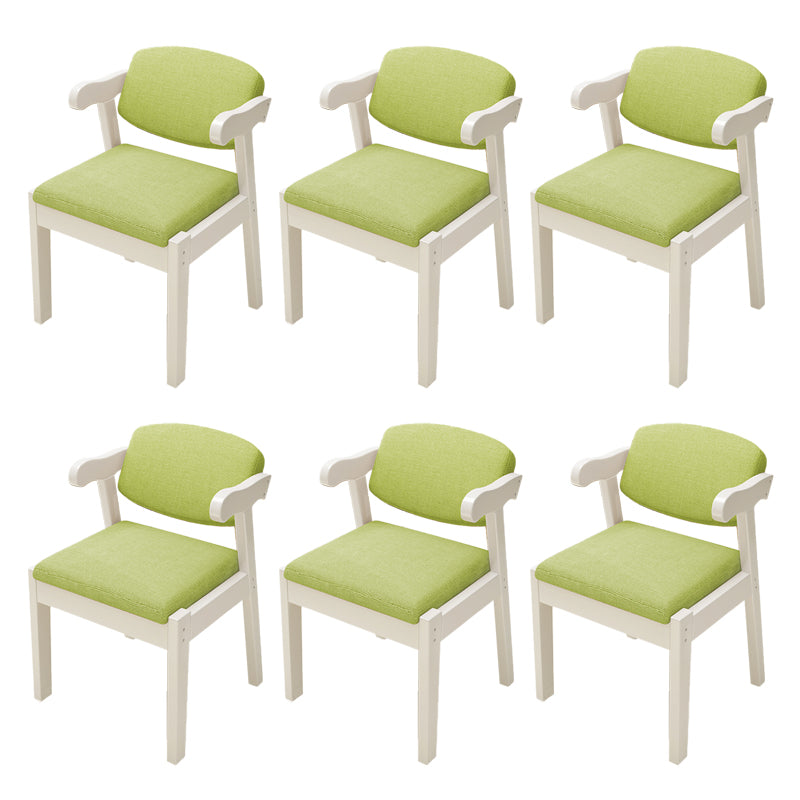 Open Back Arm Chairs Upholstered Dining Chairs for Dining Room