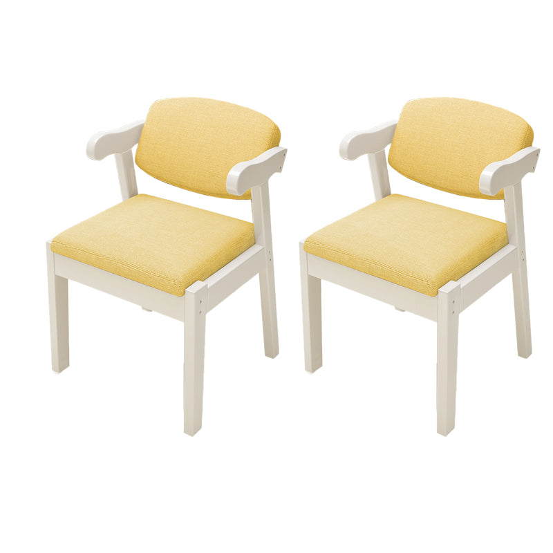 Open Back Arm Chairs Upholstered Dining Chairs for Dining Room
