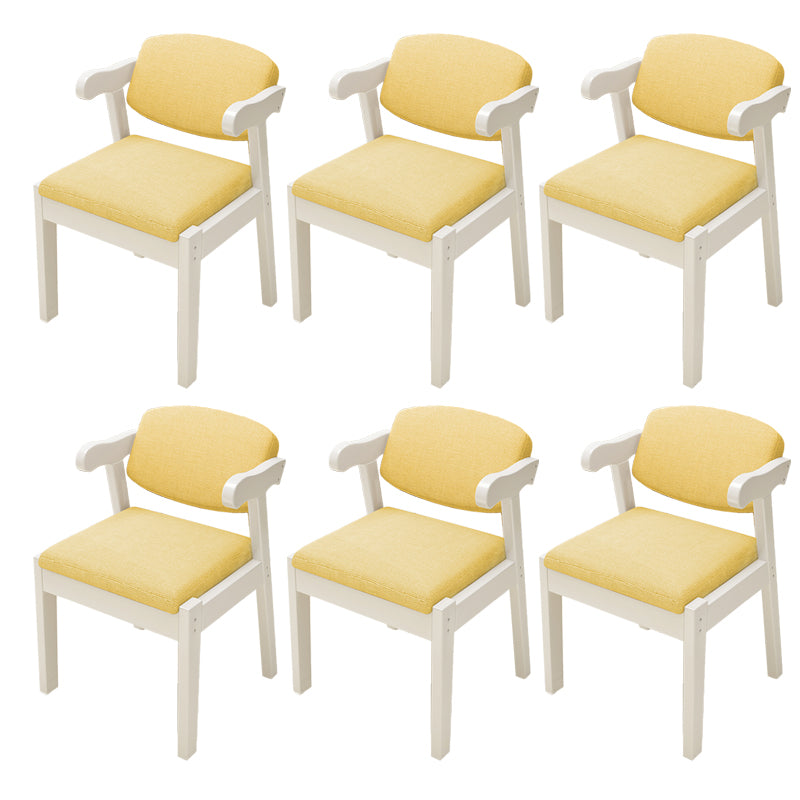 Open Back Arm Chairs Upholstered Dining Chairs for Dining Room
