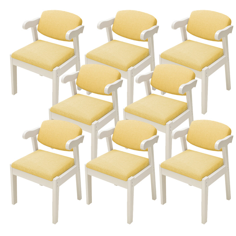 Open Back Arm Chairs Upholstered Dining Chairs for Dining Room
