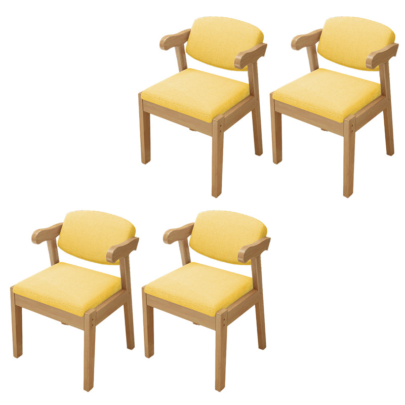 Open Back Arm Chairs Upholstered Dining Chairs for Dining Room