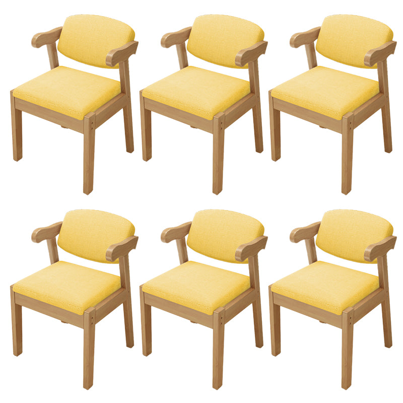 Open Back Arm Chairs Upholstered Dining Chairs for Dining Room