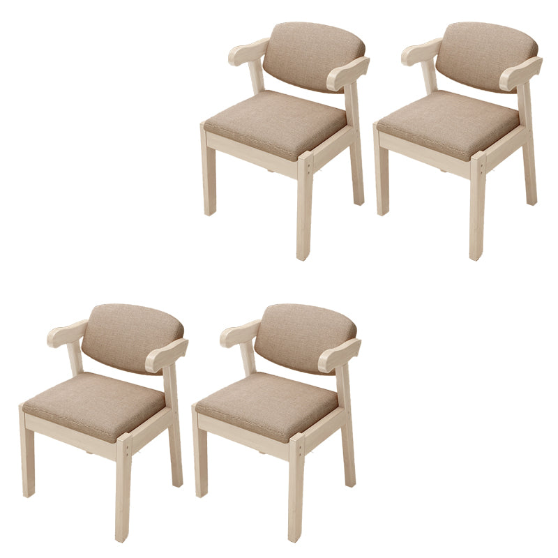 Open Back Arm Chairs Upholstered Dining Chairs for Dining Room