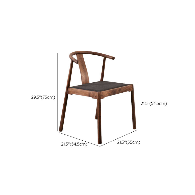 Traditional Dining Arm Chair Indoor Solid Wood Dining Chair with Upholstered