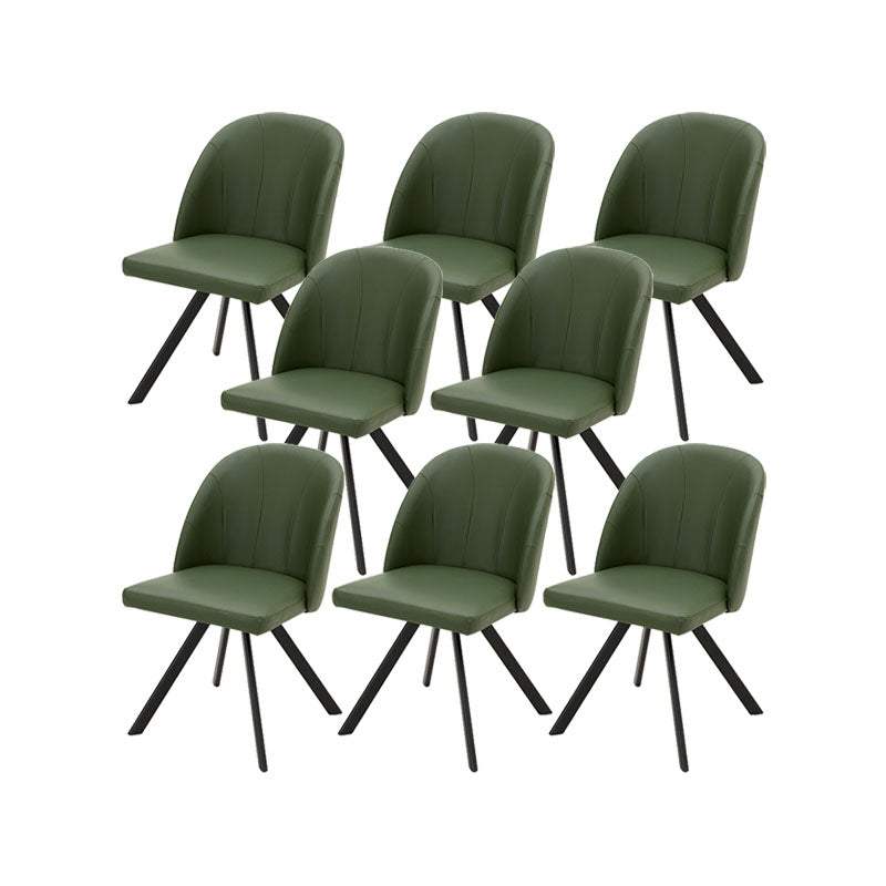 Modern Style Dining Chair Leather Low Back Side Chair for Dining Room