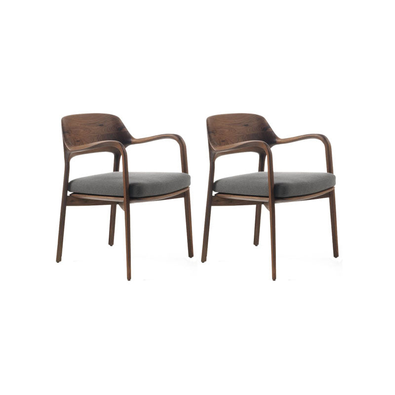 Industrial Kitchen Dining Chai Solid Wood Open Back Dining Chairs