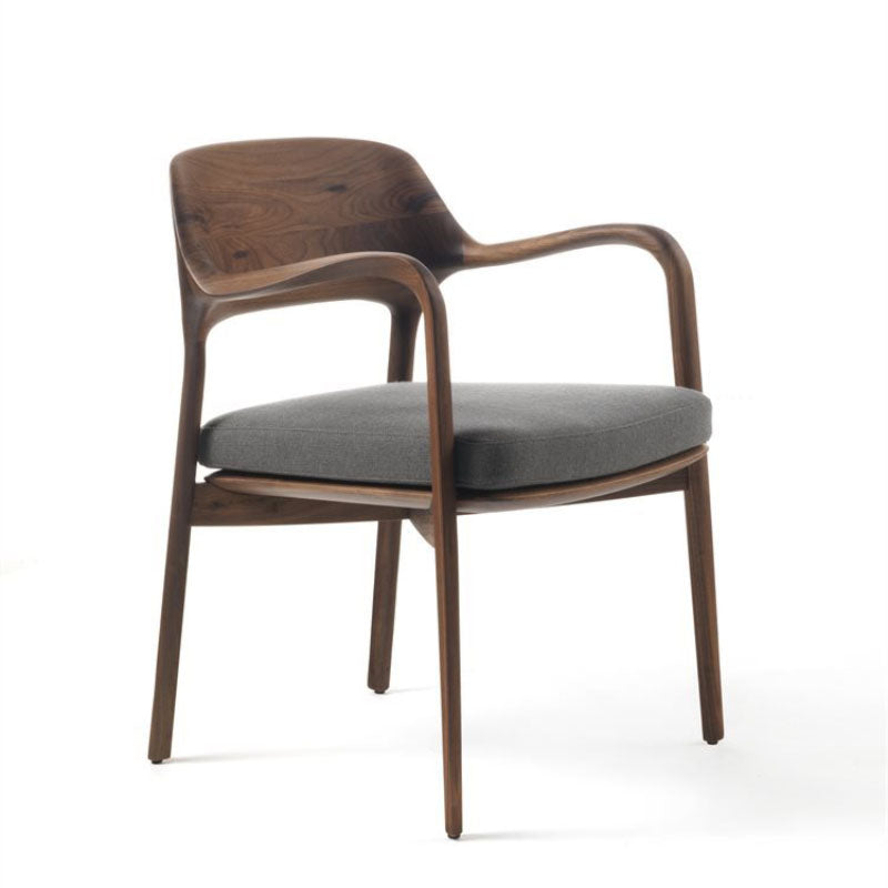 Industrial Kitchen Dining Chai Solid Wood Open Back Dining Chairs