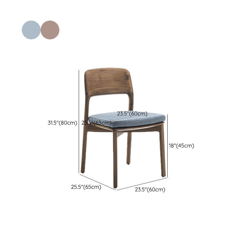Industrial Kitchen Dining Chai Solid Wood Open Back Dining Chairs