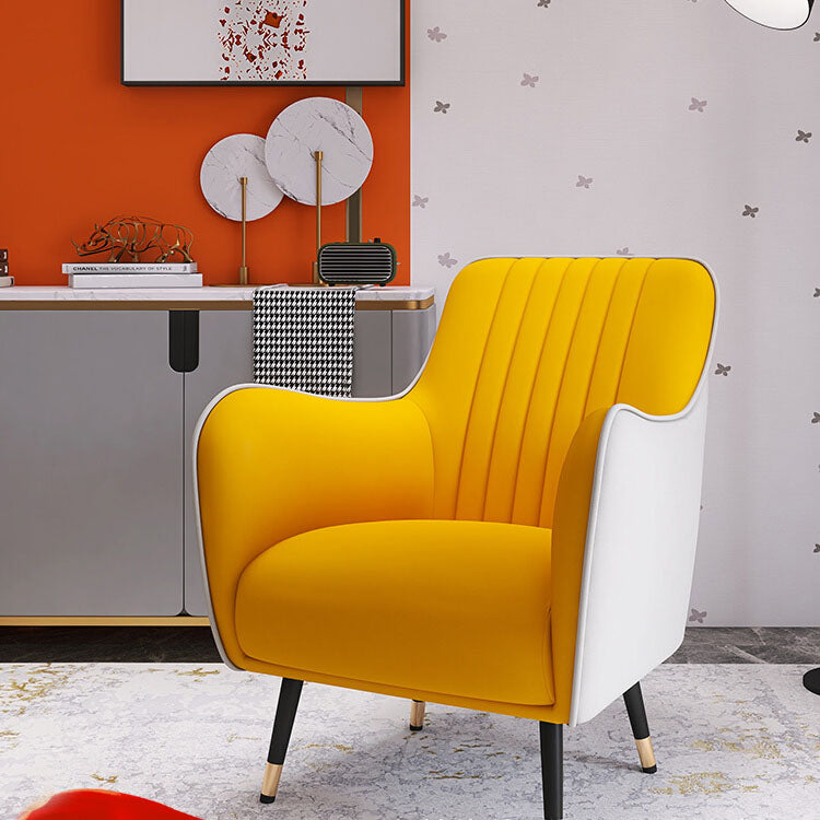 Indoor Faux Leather Dining Arm Chair Upholstered Parsons Chair with 4 Legs