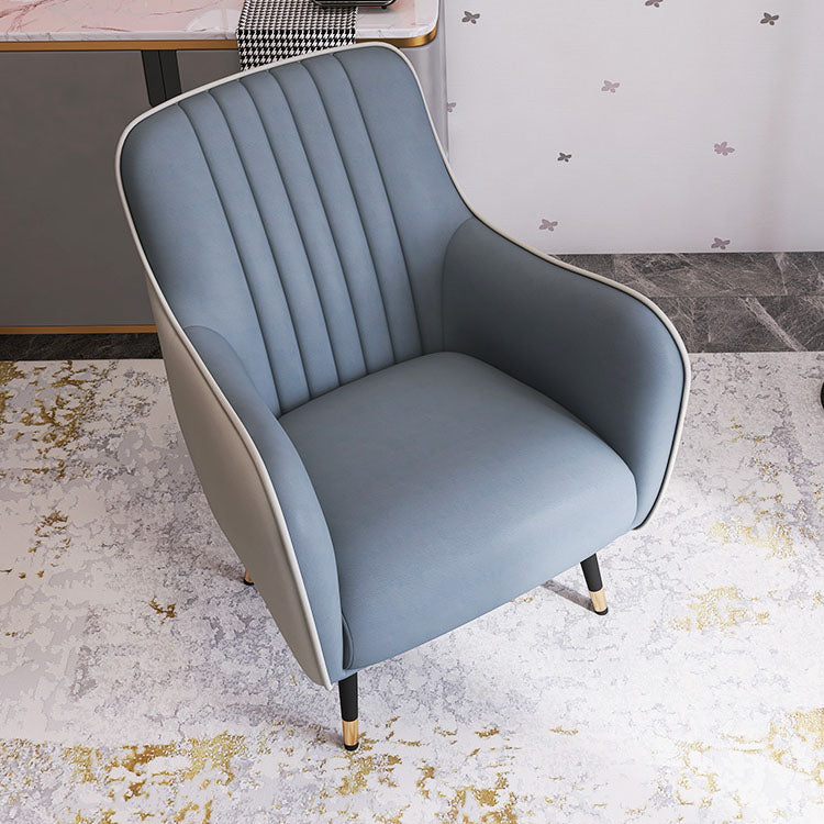 Indoor Faux Leather Dining Arm Chair Upholstered Parsons Chair with 4 Legs