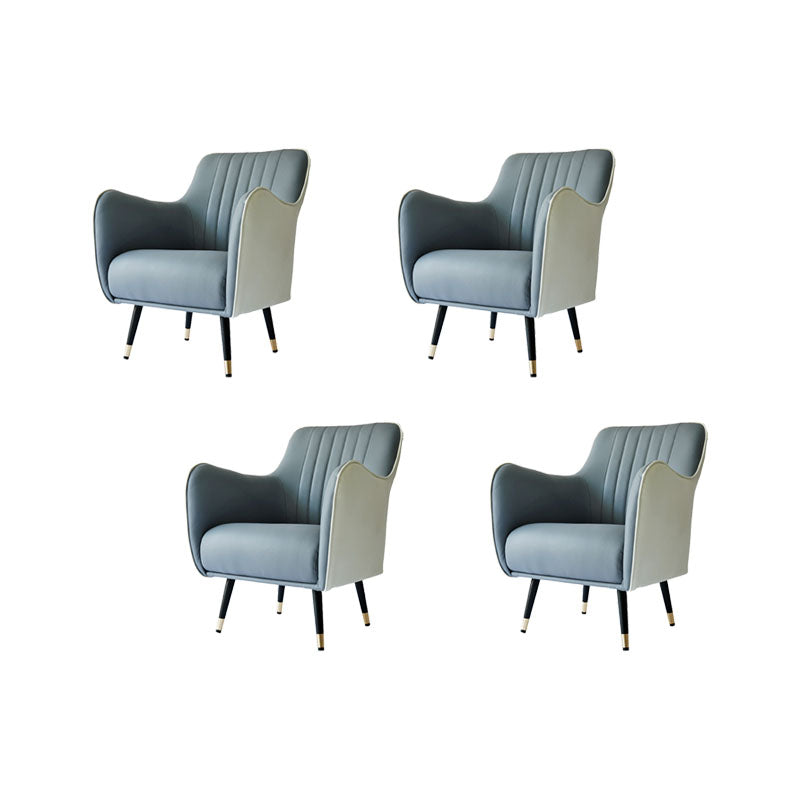 Indoor Faux Leather Dining Arm Chair Upholstered Parsons Chair with 4 Legs