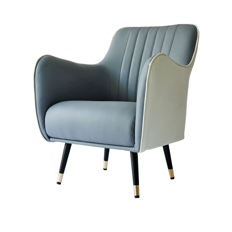 Indoor Faux Leather Dining Arm Chair Upholstered Parsons Chair with 4 Legs