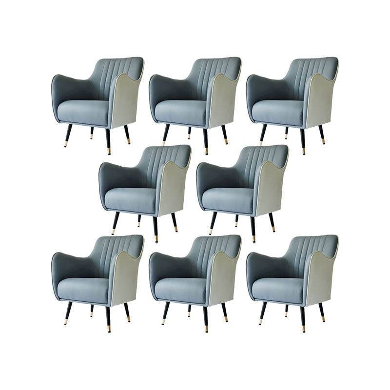 Indoor Faux Leather Dining Arm Chair Upholstered Parsons Chair with 4 Legs