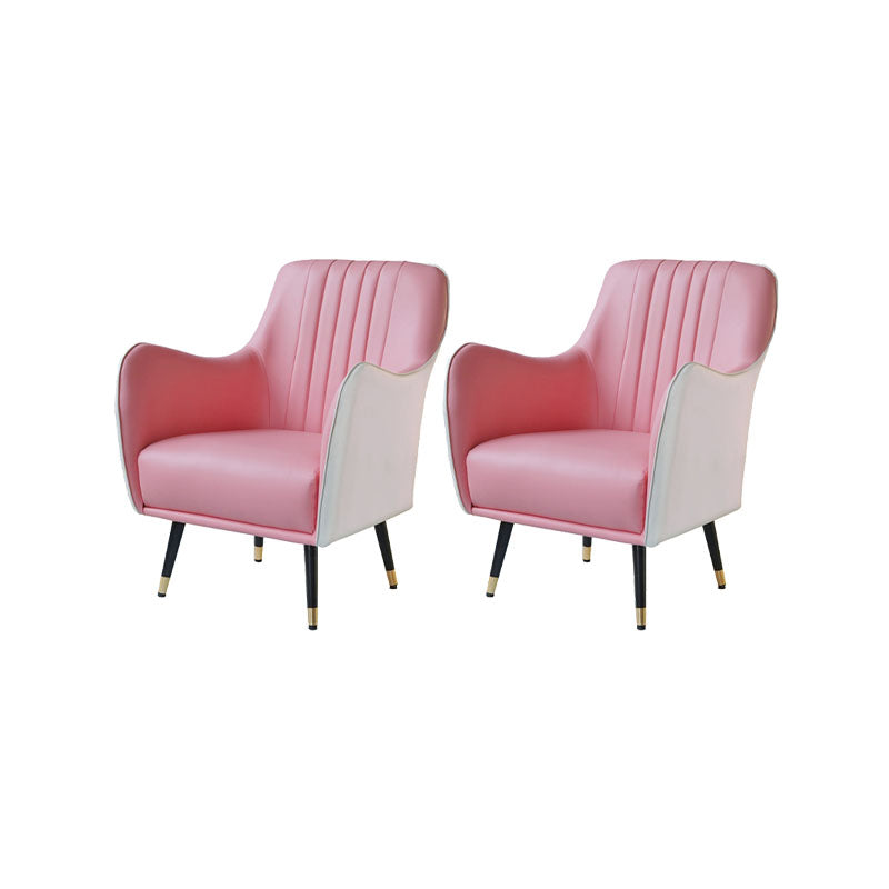 Indoor Faux Leather Dining Arm Chair Upholstered Parsons Chair with 4 Legs