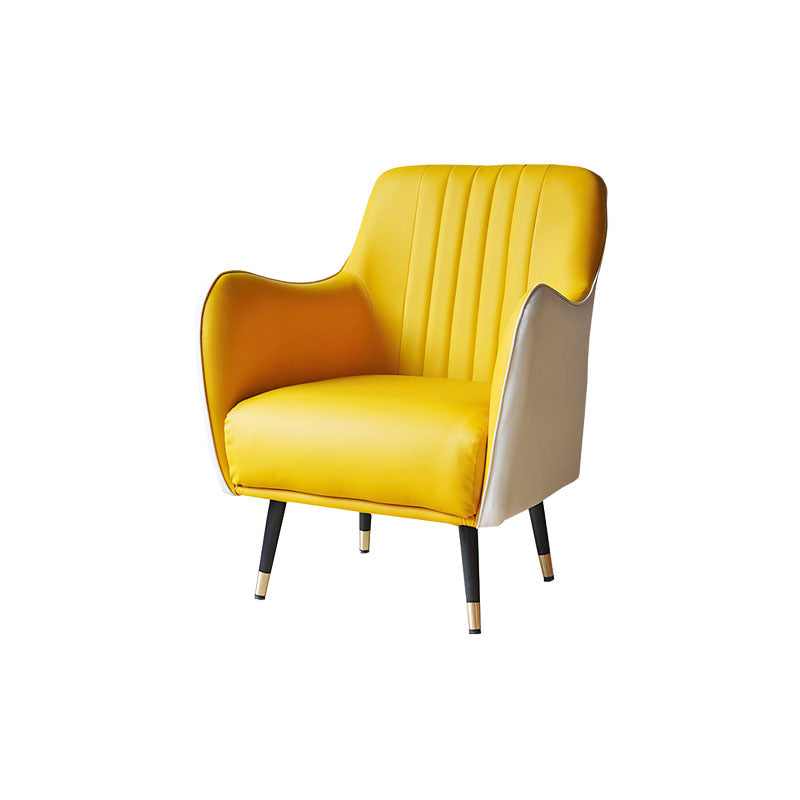 Indoor Faux Leather Dining Arm Chair Upholstered Parsons Chair with 4 Legs