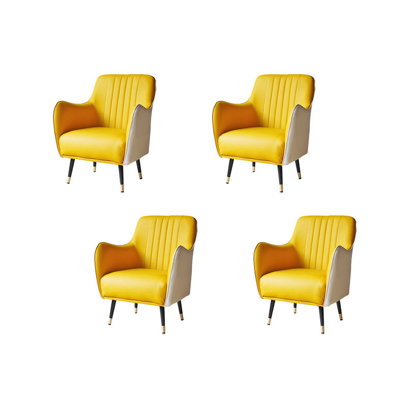 Indoor Faux Leather Dining Arm Chair Upholstered Parsons Chair with 4 Legs