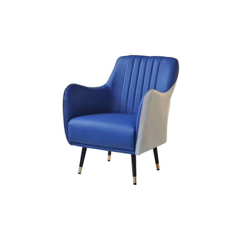 Indoor Faux Leather Dining Arm Chair Upholstered Parsons Chair with 4 Legs