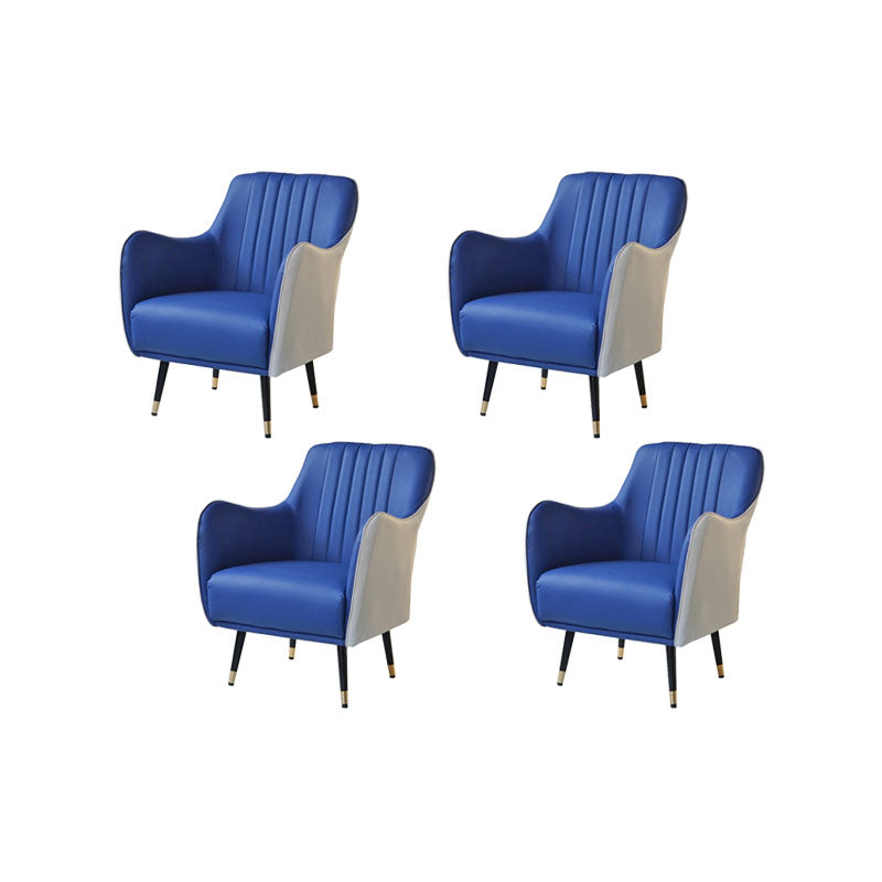 Indoor Faux Leather Dining Arm Chair Upholstered Parsons Chair with 4 Legs