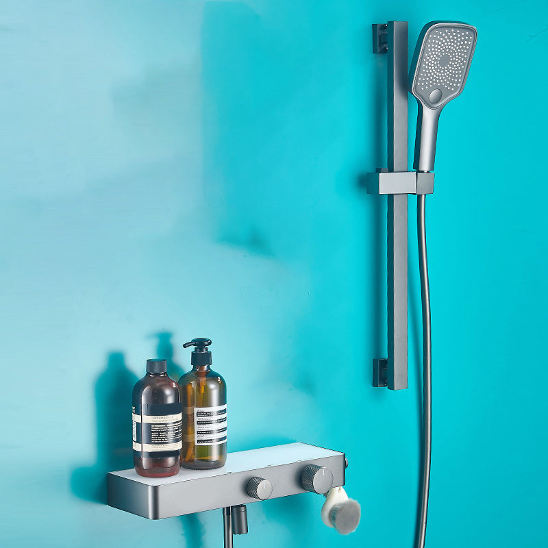 Modern Shower Faucet Stainless Steel Slide Bar Included Shower Trim