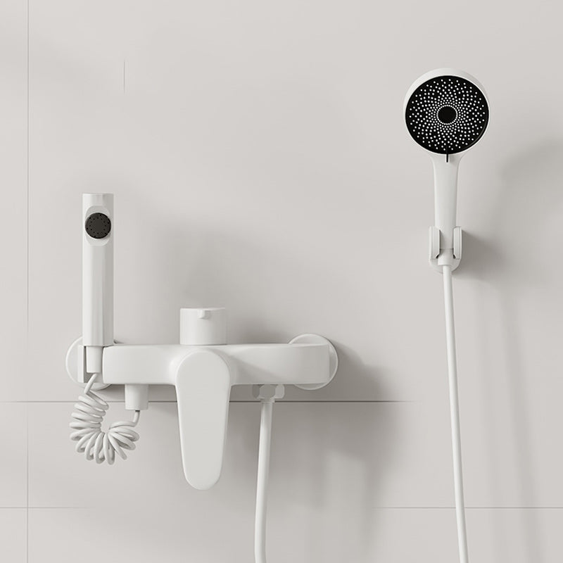 Modern Shower Set Brass Temperature Control Slide Bar Included Shower Trim