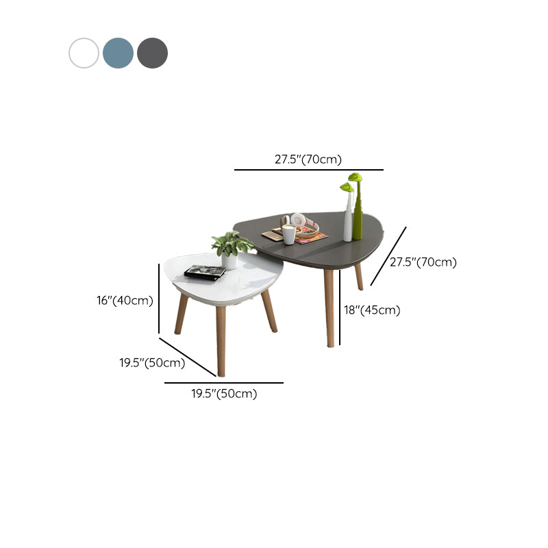 Contemporary Coffee Table Wooden 4 Legs Coffee Cocktail Table