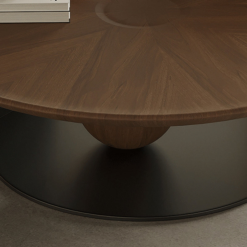 Modern Round Coffee Table Wooden Bunching Coffee Table Set for Living Room