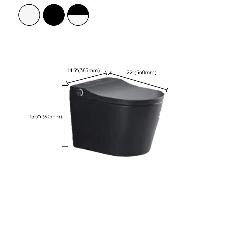 Elongated Wall Mounted Bidet Smart Bidet with Warm Air Dryer