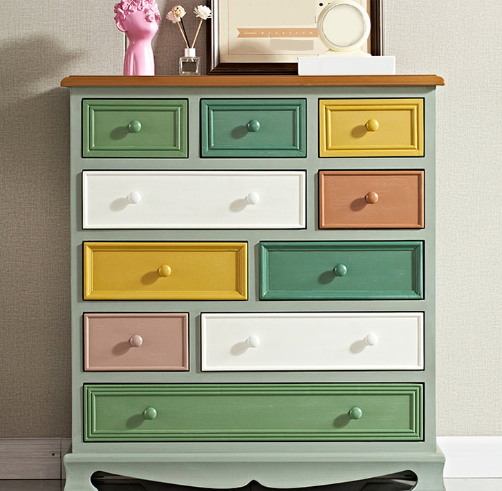 Coastal Storage Chest Dresser Wooden Dresser with Multi Drawers