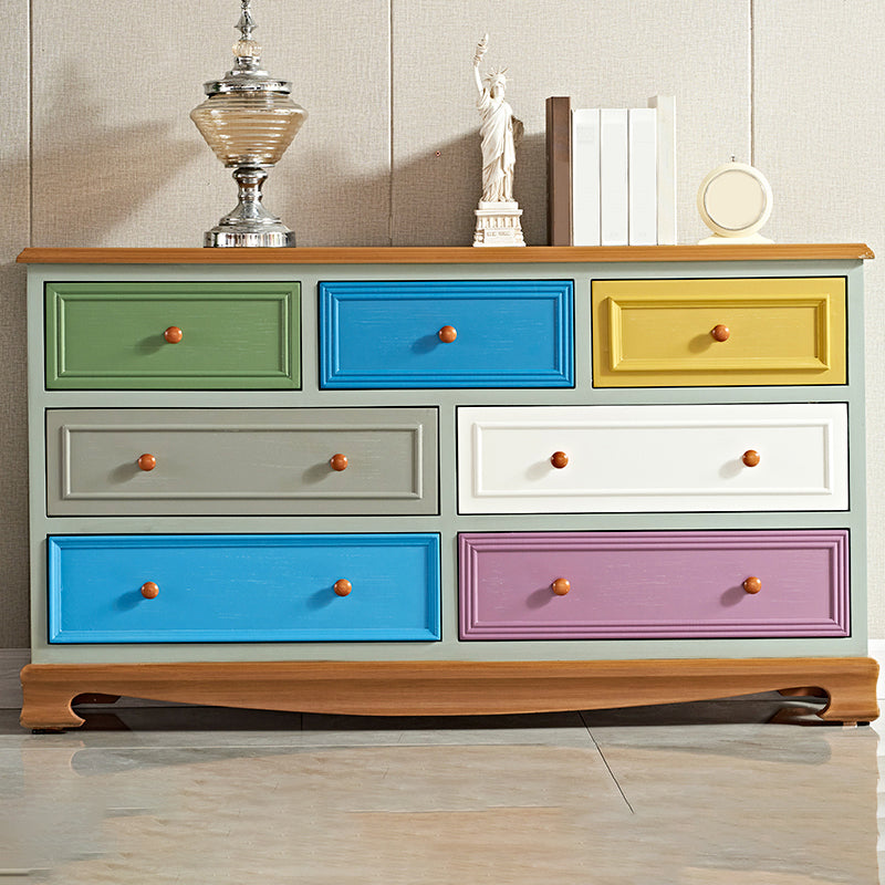 Coastal Storage Chest Dresser Wooden Dresser with Multi Drawers