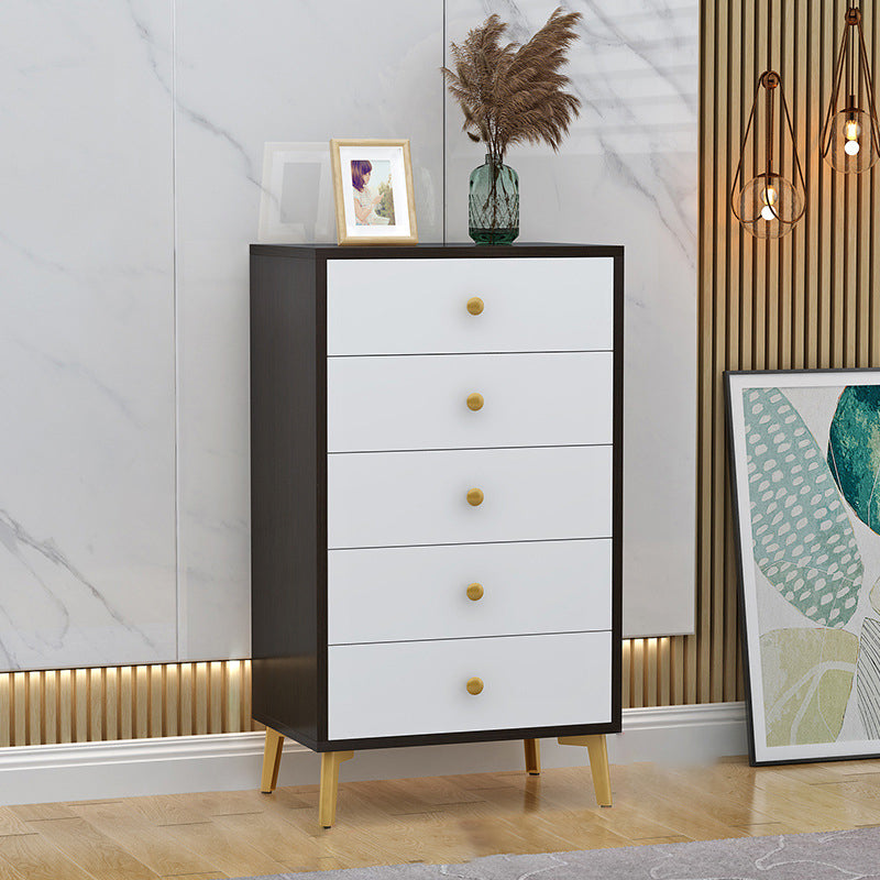 Classic Glam Storage Chest Manufactured Wood Dresser with Multi Drawers
