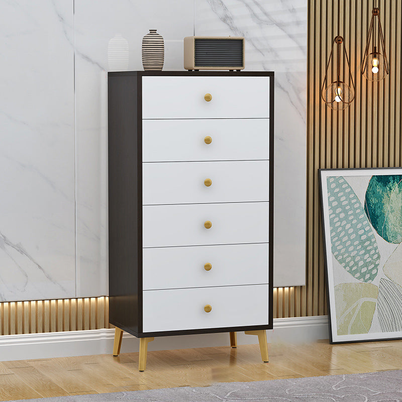 Classic Glam Storage Chest Manufactured Wood Dresser with Multi Drawers