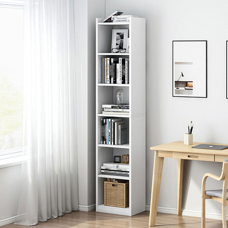 Contemporary Closed Back Bookcase Engineered Wood Bookshelf for Home Office
