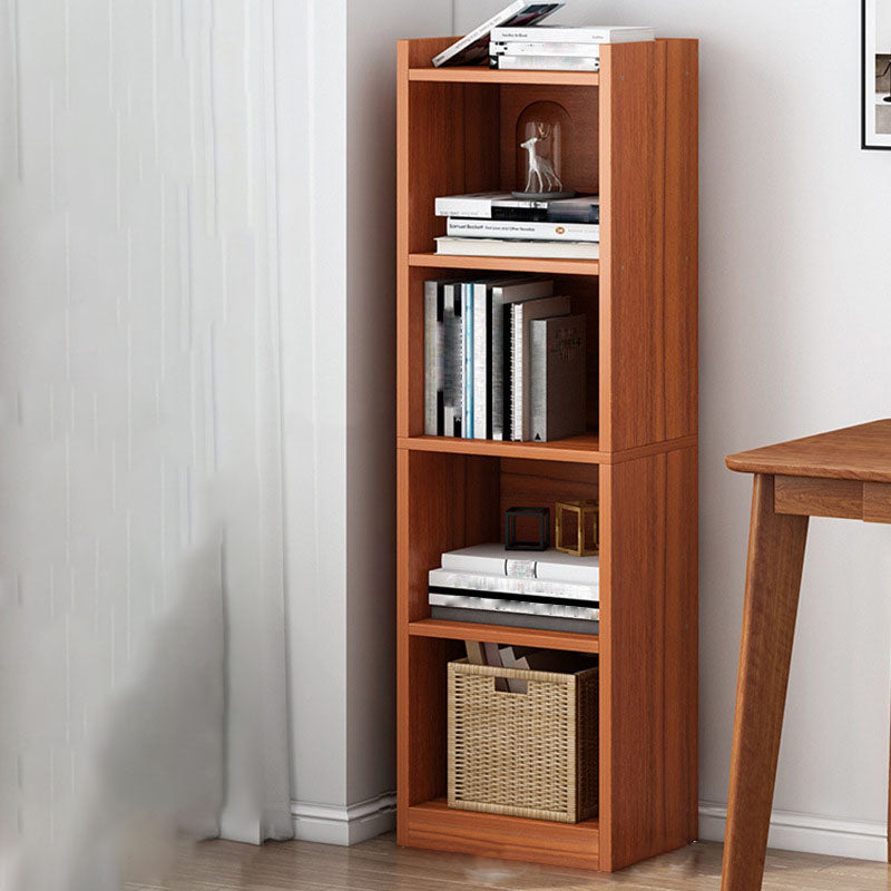 Contemporary Closed Back Bookcase Engineered Wood Bookshelf for Home Office