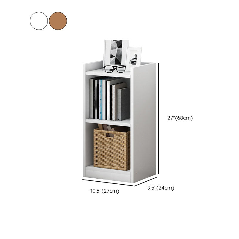 Contemporary Closed Back Bookcase Engineered Wood Bookshelf for Home Office