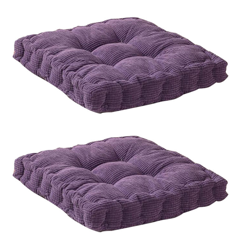 Modern Pouf Ottoman Velvet Tear Resistant Upholstered Tufted Solid Color Square Ottoman