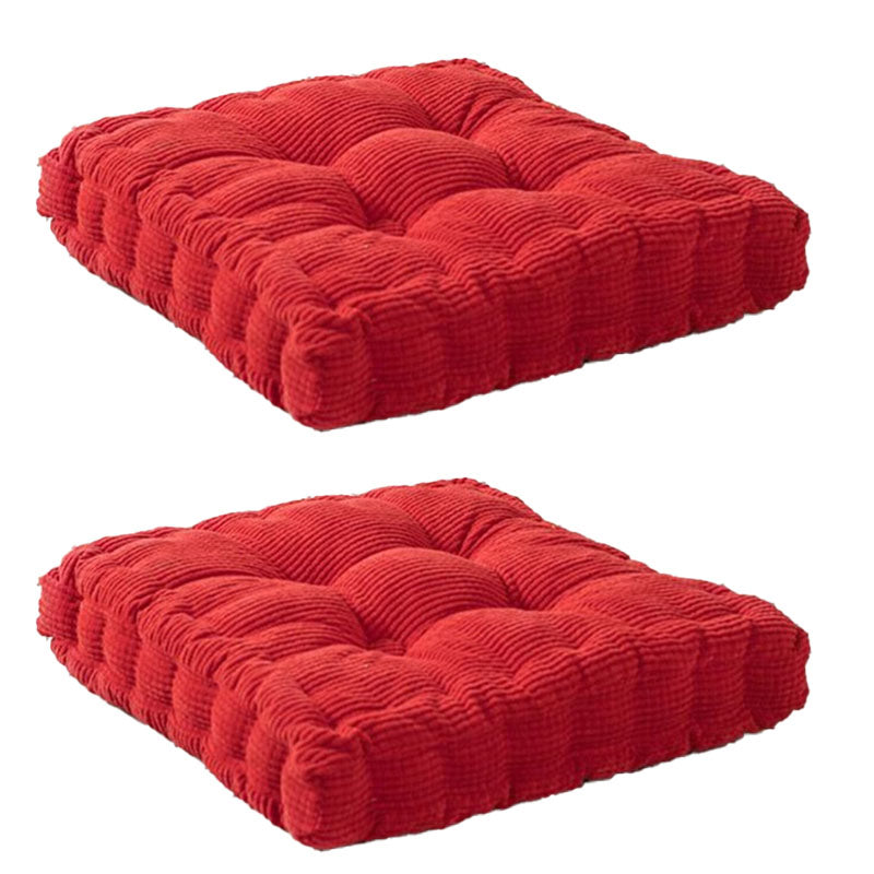 Modern Pouf Ottoman Velvet Tear Resistant Upholstered Tufted Solid Color Square Ottoman