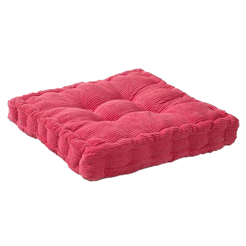 Modern Pouf Ottoman Velvet Tear Resistant Upholstered Tufted Solid Color Square Ottoman