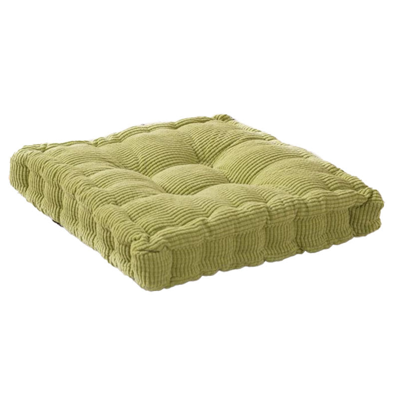 Modern Pouf Ottoman Velvet Tear Resistant Upholstered Tufted Solid Color Square Ottoman