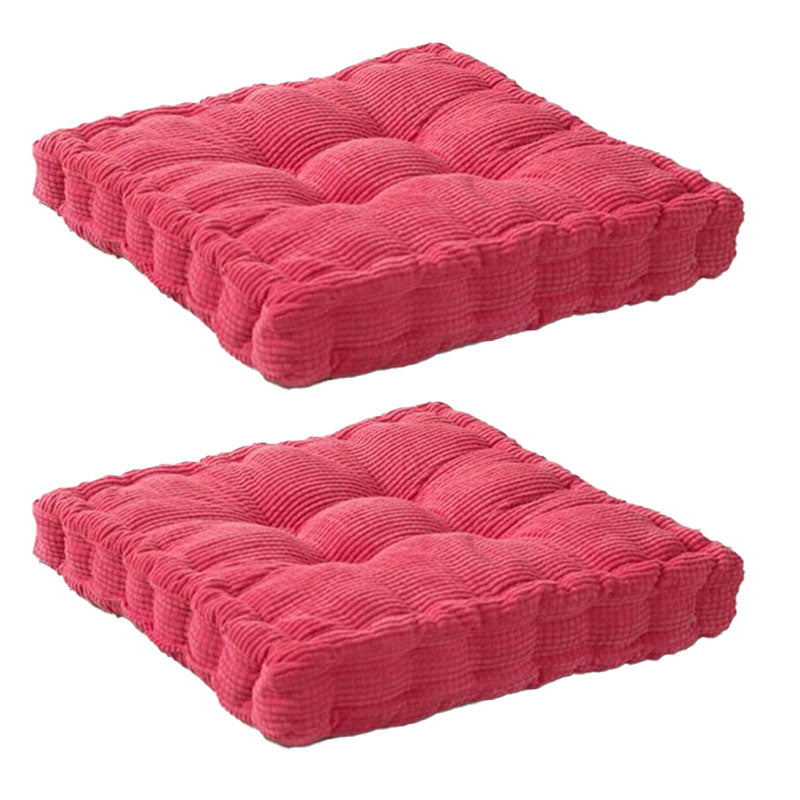 Modern Pouf Ottoman Velvet Tear Resistant Upholstered Tufted Solid Color Square Ottoman