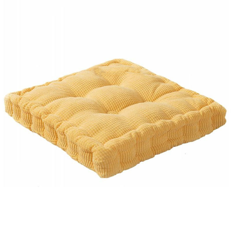 Modern Pouf Ottoman Velvet Tear Resistant Upholstered Tufted Solid Color Square Ottoman