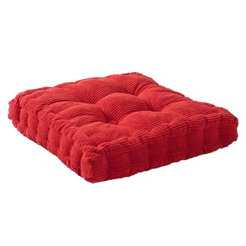 Modern Pouf Ottoman Velvet Tear Resistant Upholstered Tufted Solid Color Square Ottoman