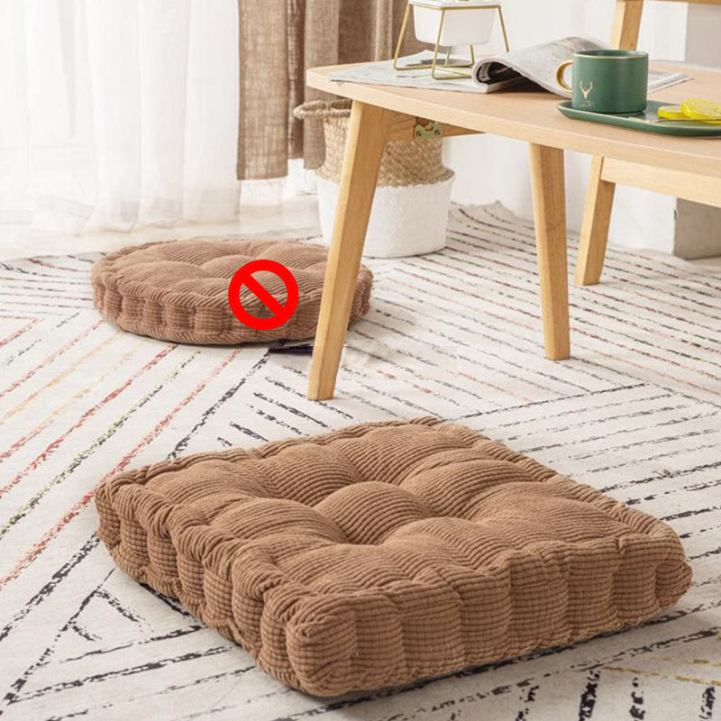 Modern Pouf Ottoman Velvet Tear Resistant Upholstered Tufted Solid Color Square Ottoman