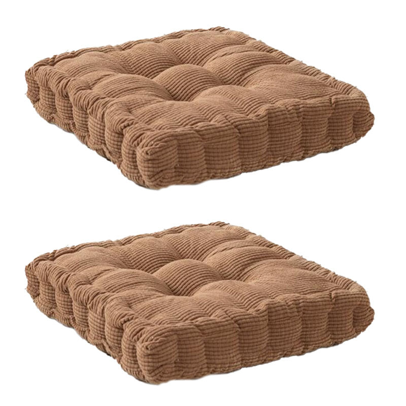 Modern Pouf Ottoman Velvet Tear Resistant Upholstered Tufted Solid Color Square Ottoman