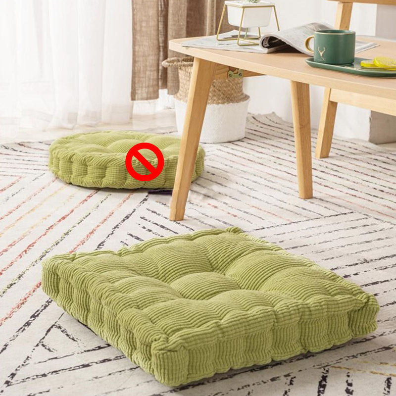 Modern Pouf Ottoman Velvet Tear Resistant Upholstered Tufted Solid Color Square Ottoman