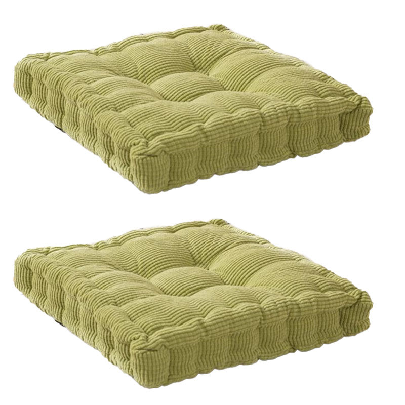 Modern Pouf Ottoman Velvet Tear Resistant Upholstered Tufted Solid Color Square Ottoman