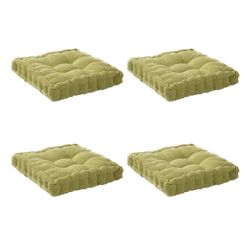 Modern Pouf Ottoman Velvet Tear Resistant Upholstered Tufted Solid Color Square Ottoman